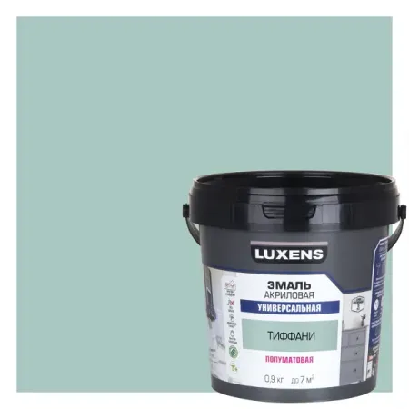 Эмаль универсальная Luxens цвет тиффани полуматовая 0.9 кг трумэн капоте завтрак у тиффани