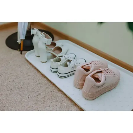 Лоток для обуви 37x70 см цвет белый держатель для обуви из полипропилена