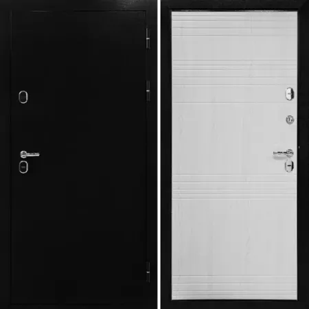 Дверь входная металлическая Термаль Норд 86x205 см правая беленый ясень