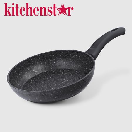 Сковорода Kitchenstar Granite чёрный, белый 22 см