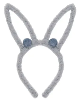 Ободок Ушки Зайчик (серый) (плюш) (12-03677-OB4) (Lafilaf)