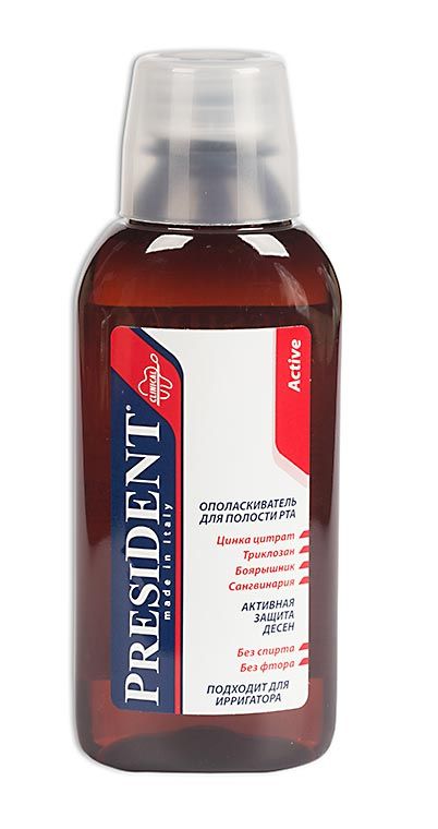 ПРЕЗИДЕНТ АКТИВ ОПОЛАСКИВАТЕЛЬ ДЛЯ ПОЛОСТИ РТА 250 мл