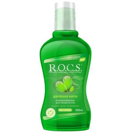 РОКС ДВОЙНАЯ МЯТА ОПОЛАСКИВАТЕЛЬ ДЛЯ ПОЛОСТИ РТА 250 мл