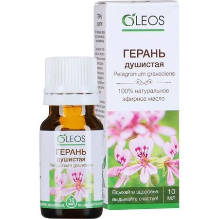 МАСЛО ЭФИРНОЕ ГЕРАНЬ ОЛЕОС 10 мл
