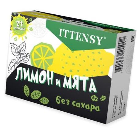 ИТТЕНСИ ЛИМОН И МЯТА пастилки без сахара №24