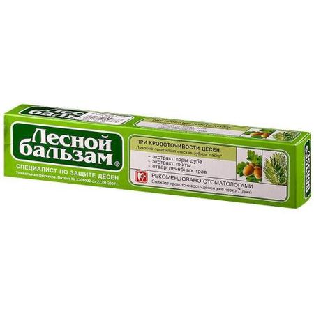 ЛЕСНОЙ БАЛЬЗАМ ЗУБНАЯ ПАСТА 75 мл кора дуба и пихта