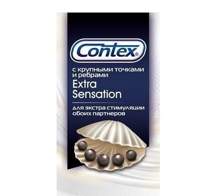 ПРЕЗЕРВАТИВЫ КОНТЕКС EXTRA SENSATION крупные точки и ребра №18