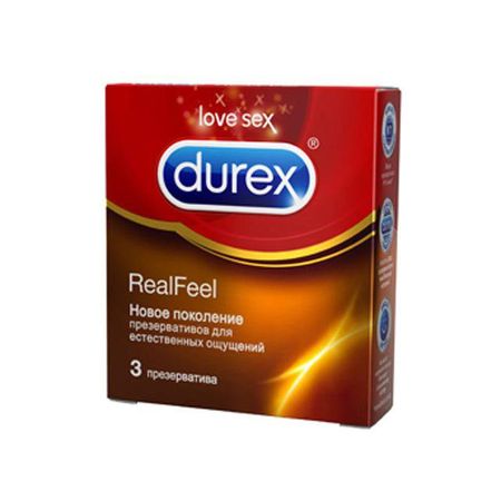 ПРЕЗЕРВАТИВЫ ДЮРЕКС REAL FEEL естественные ощущения №3