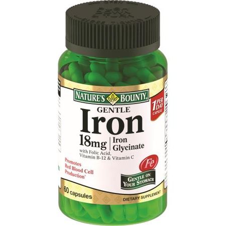 НЭЙЧЕС БАУНТИ (NATURE`S BOUNTY) ЛЕГКОДОСТУПНОЕ ЖЕЛЕЗО капс. №60