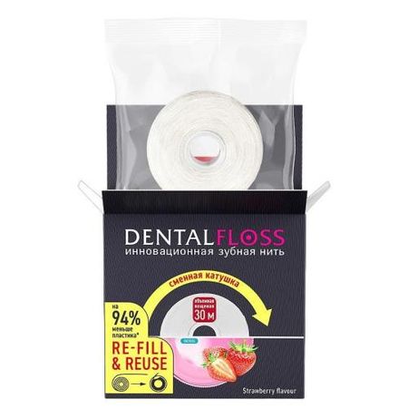 СПЛАТ ДЕНТАЛ ФЛОСС ЗУБНАЯ НИТЬ 30 м клубника + сменная катушка