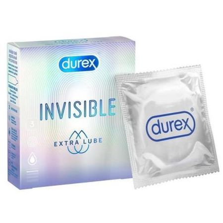 ПРЕЗЕРВАТИВЫ ДЮРЕКС INVISIBLE EXTRA LUBE №3
