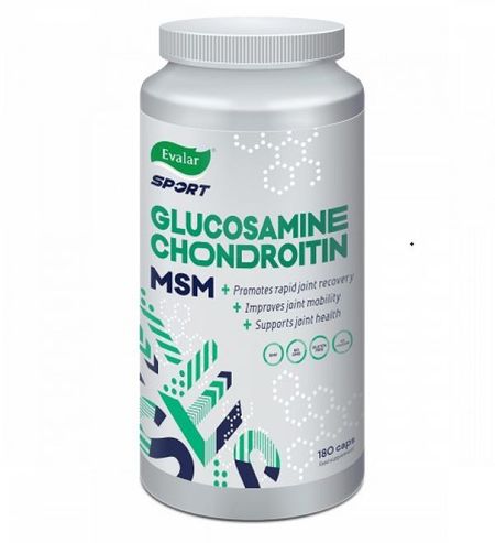 СПОРТЭКСПЕРТ ГЛЮКОЗАМИН ХОНДРОИТИН МСМ ЭВАЛАР капс. №180