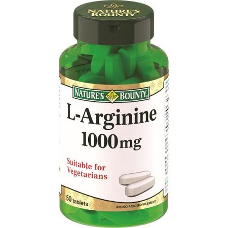 НЭЙЧЕС БАУНТИ (NATURE`S BOUNTY) L-АРГИНИН табл. 1000 мг №50