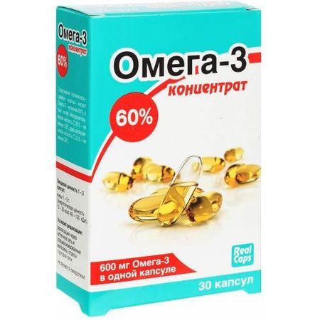 ОМЕГА-3 60% РЕАЛКАПС капс. 1000 мг №30
