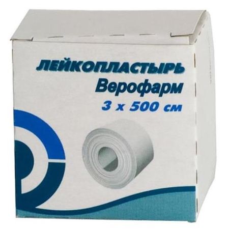 ЛЕЙКОПЛАСТЫРЬ РУЛОННЫЙ ВЕРОФАРМ 3см х 500см