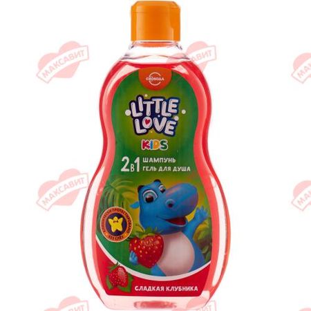 SVOBODA LITTLE LOVE ШАМПУНЬ-ГЕЛЬ ДЛЯ ДУША ДЕТСКИЙ 400 мл сладкая клубника