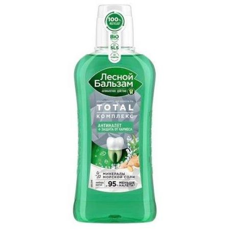 ЛЕСНОЙ БАЛЬЗАМ ОПОЛАСКИВАТЕЛЬ ДЛЯ ПОЛОСТИ РТА 400 мл морская соль/имбирь/чай матча