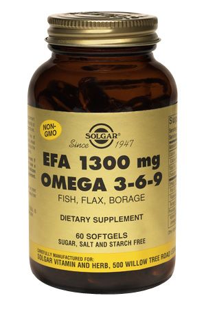 СОЛГАР КОМПЛЕКС ЖИРНЫХ КИСЛОТ 1300 ОМЕГА 3-6-9 капс. №60