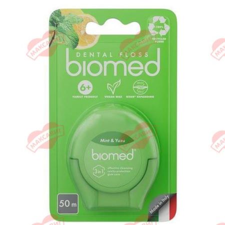 БИОМЕД (BIOMED) ЗУБНАЯ НИТЬ 50 м мята/юдзу