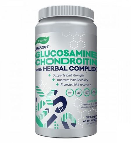 СПОРТЭКСПЕРТ ГЛЮКОЗАМИН+ХОНДРОИТИН ЭВАЛАР капс. №180