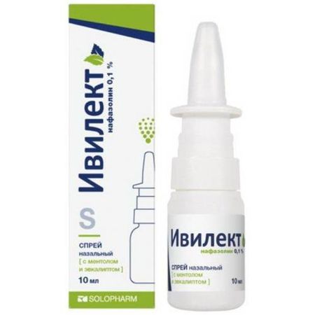 ИВИЛЕКТ ментол- эвкалипт спрей назал. 0,1% фл.-доз 10 мл