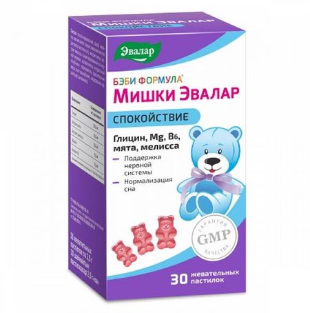 ЭВАЛАР БЭБИ ФОРМУЛА МИШКИ пастилки спокойствие №30