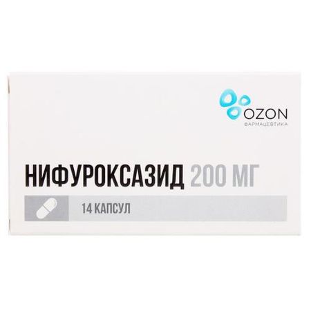 НИФУРОКСАЗИД ОЗОН капс. 200 мг №14