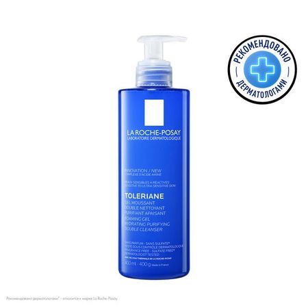 ЛЯ РОШ ПОЗЕ (LA ROCHE-POSAY) ТОЛЕРАН ГЕЛЬ-ПЕНКА ДЛЯ УМЫВАНИЯ 400 мл двойного действия