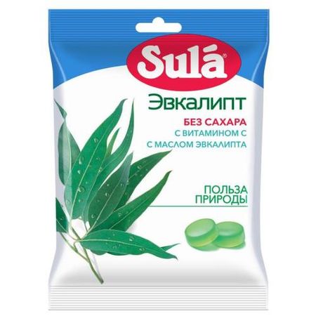 SULA ЛЕДЕНЦЫ БЕЗ САХАРА эвкалипт 60 гр