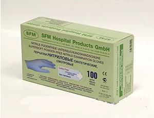 ПЕРЧАТКИ СМОТРОВЫЕ НЕСТЕРИЛЬНЫЕ НИТРИЛОВЫЕ неопудр. S №50 пар