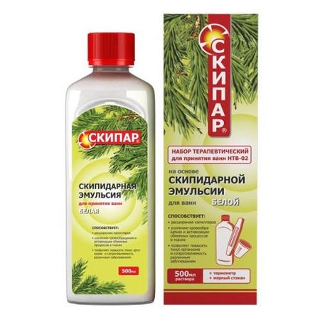 СКИПАР БЕЛЫЙ НТВ-02 СРЕДСТВО ДЛЯ ВАНН СКИПИДАРН. 500 мл
