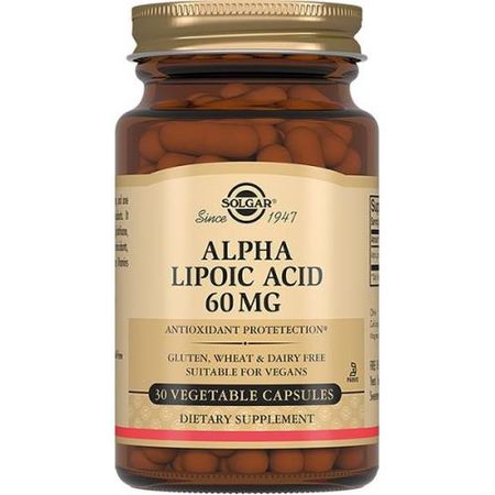 СОЛГАР АЛЬФА-ЛИПОЕВАЯ КИСЛОТА капс. №30