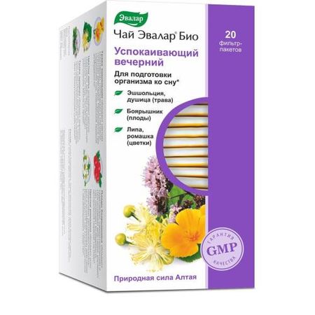 ЧАЙ БИО ЭВАЛАР УСПОКАИВАЮЩИЙ ВЕЧЕРНИЙ ф/п №20