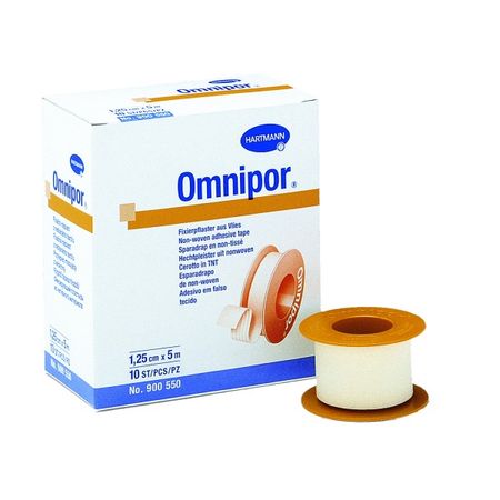 ЛЕЙКОПЛАСТЫРЬ ФИКСИРУЮЩИЙ ХАРТМАНН OMNIPOR нетканый 1,25см х 500см