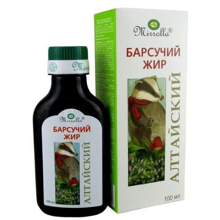 БАРСУЧИЙ ЖИР МИРРОЛЛА р-р внутр. фл. 100 мл