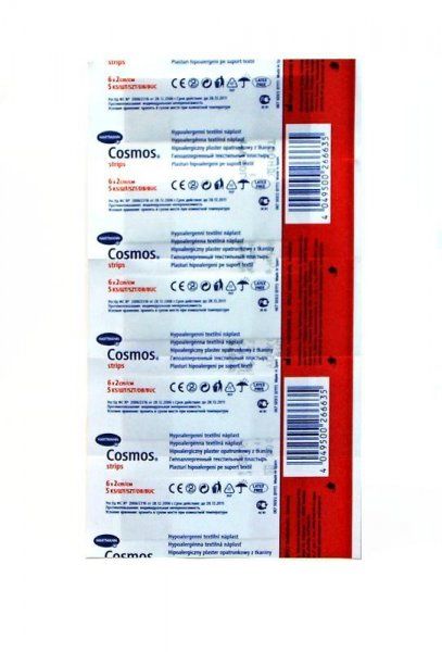 ЛЕЙКОПЛАСТЫРЬ ЭКОНОМ-СТРИПЫ ХАРТМАНН COSMOS 2см х 6см №5