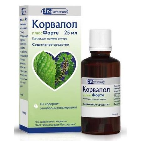 КОРВАЛОЛ ПЛЮСФОРТЕ капли внутр. фл.- кап. 25 мл