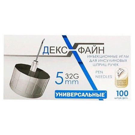 ИГЛА ДЛЯ ШПРИЦ-РУЧКИ DEXFINE G32 (0,23 х 5 мм) №100