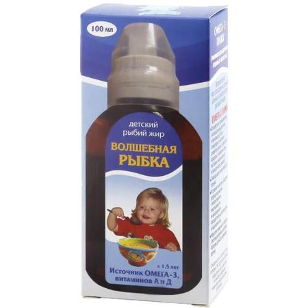 РЫБИЙ ЖИР ДЕТСКИЙ ВОЛШЕБНАЯ РЫБКА р-р внутр. фл. 100 мл