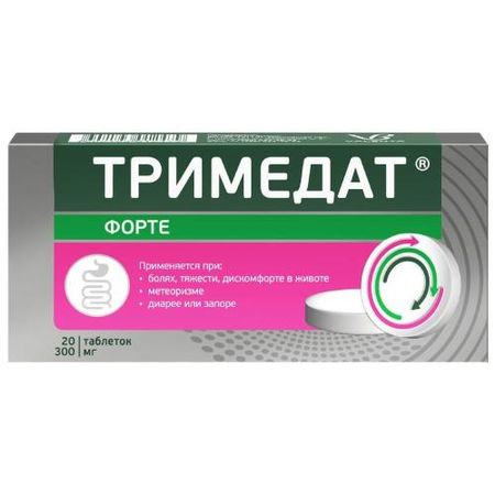 ТРИМЕДАТ ФОРТЕ табл. пролонг. п/о 300 мг №20