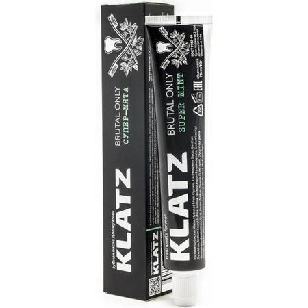 KLATZ (КЛАЦ) BRUTAL ONLY ЗУБНАЯ ПАСТА 75 мл супер-мята