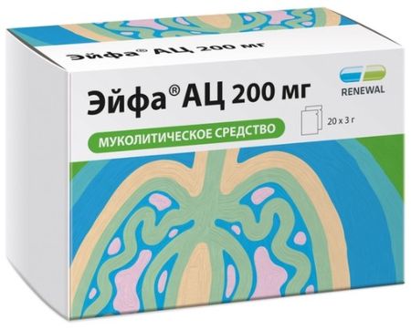 ЭЙФА АЦ гран. д/приг. р-ра внутрь 200 мг пак.-саше 3 гр №20