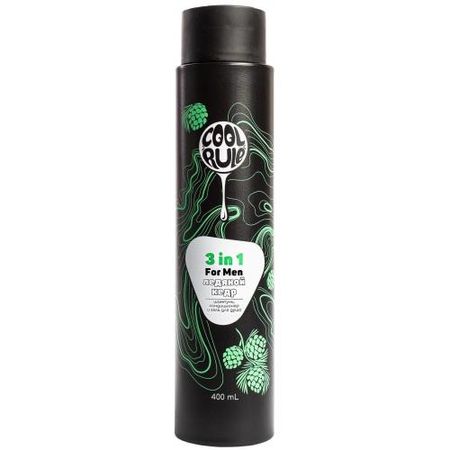 COOL RULE (КУЛ РУЛ) ШАМПУНЬ-КОНДИЦИОНЕР-ГЕЛЬ ДЛЯ ДУША 400 мл ледяной кедр