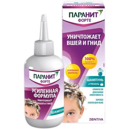 ПАРАНИТ ФОРТЕ шампунь 200 мл + гребень