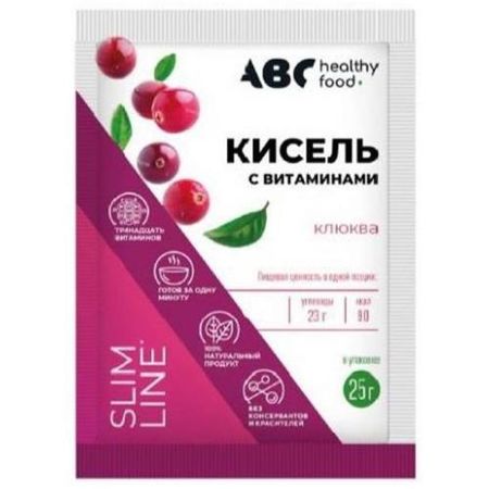 АВС ХЭЛСИ ФУД КИСЕЛЬ ВИТАМИНИЗИРОВАННЫЙ клюква 25 гр