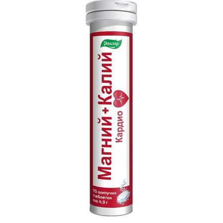 МАГНИЙ+КАЛИЙ КАРДИО ЭВАЛАР табл. растворим. №15