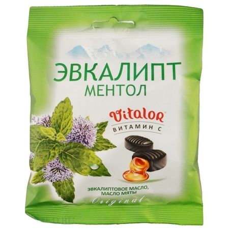 ВИТАЛОР ЭВКАЛИПТ С МЕНТОЛОМ леденцы с вит С 60 гр