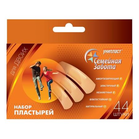ЛЕЙКОПЛАСТЫРЬ НАБОР УНИПЛАСТ семейная забота №44