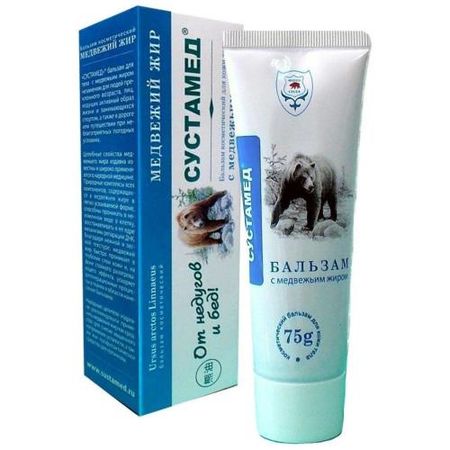 СУСТАМЕД МЕДВЕЖИЙ ЖИР бальзам для тела 75 мл в гришаев медвежий мыс москва мадрид