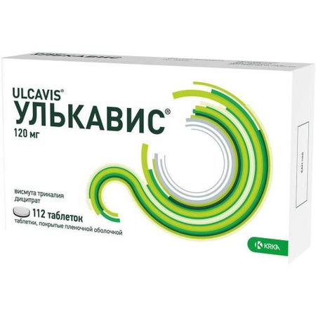 УЛЬКАВИС табл. п/о плен. 120 мг №112